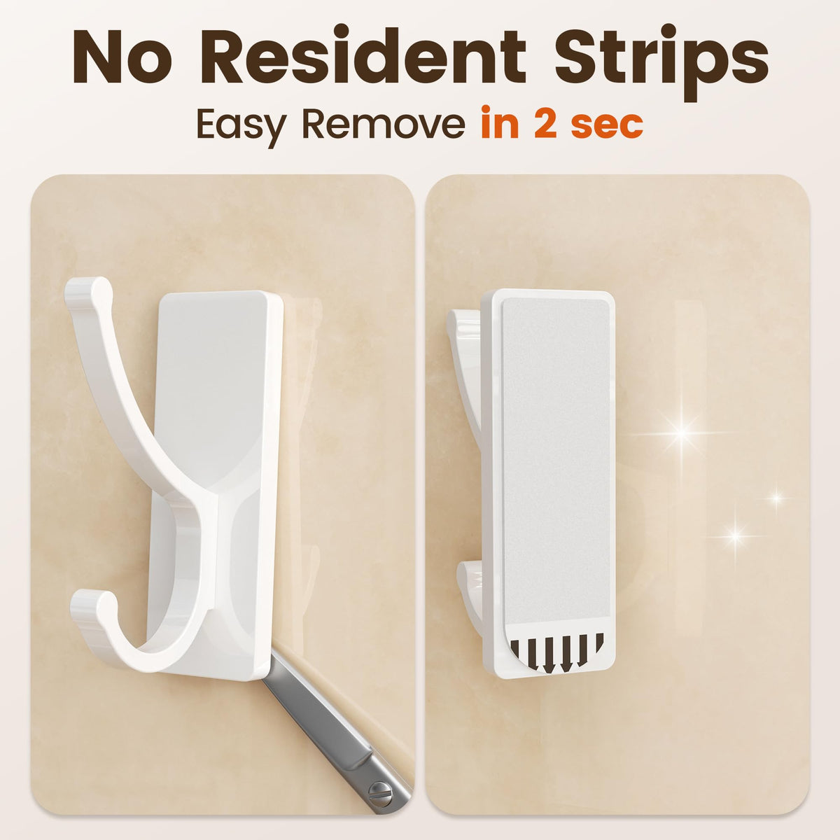 Pickpiff adhesive wall hooks strip holds up to 10 lb for towels and bags