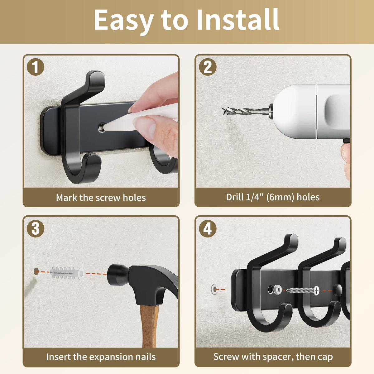 Pickpiff door-mount coat rack saves space and organizes essentials