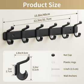 Pickpiff easy-installation coat rack with included hardware