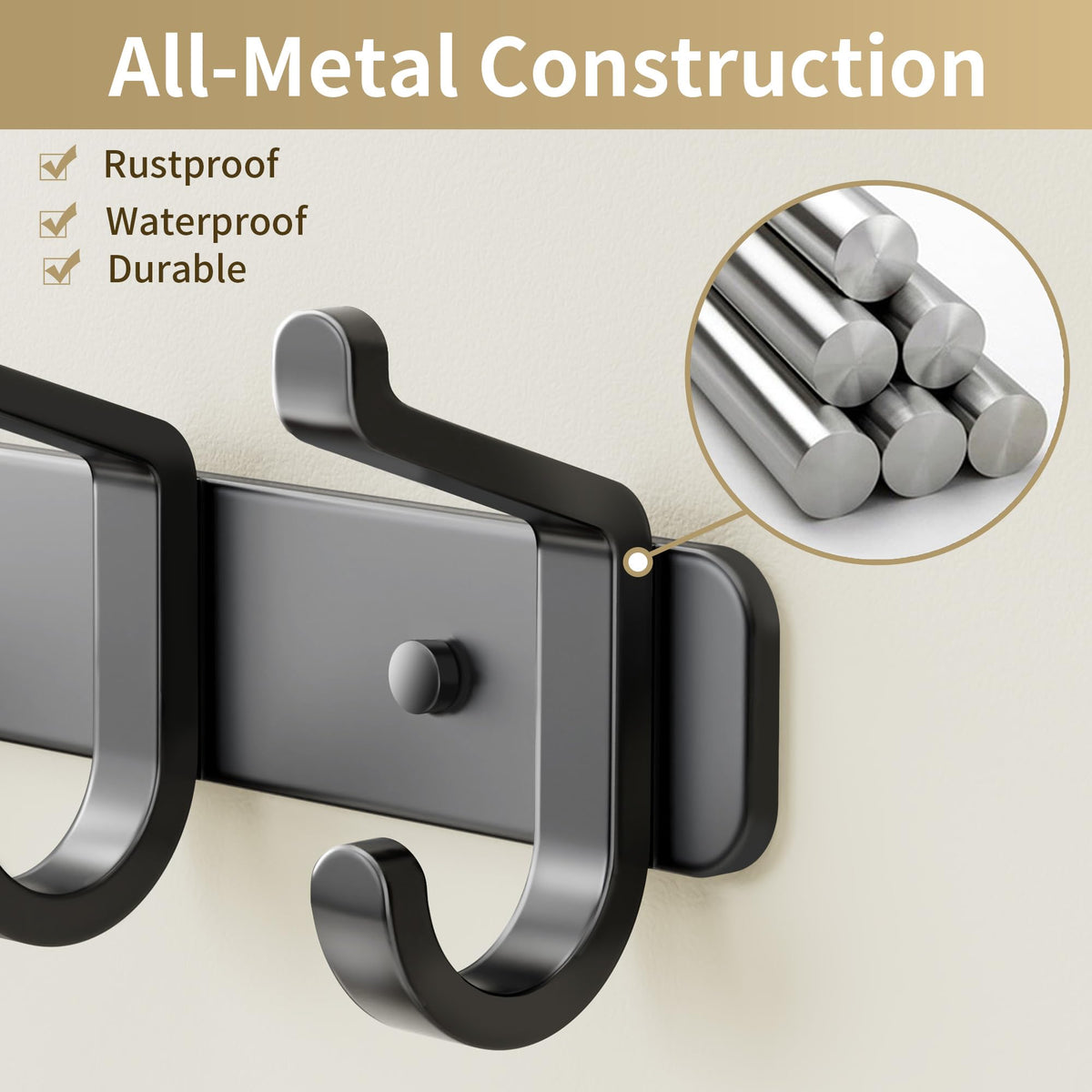Pickpiff heavy-duty metal coat rack supports backpacks and coats without bending