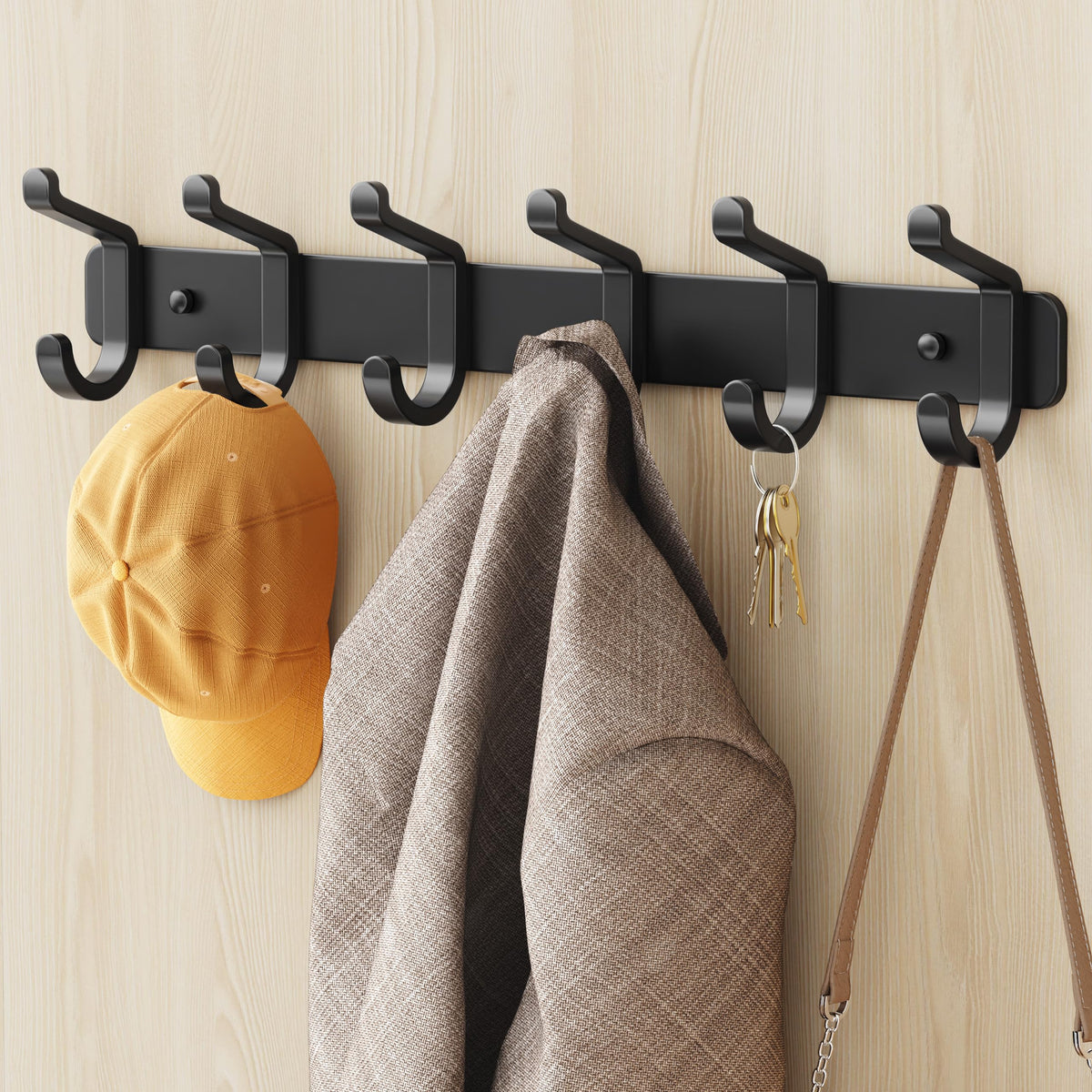 Pickpiff two-pack coat rack for two spaces or balanced setup
