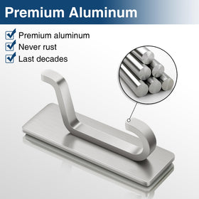 Pickpiff entryway hook in brushed nickel complements modern décor.