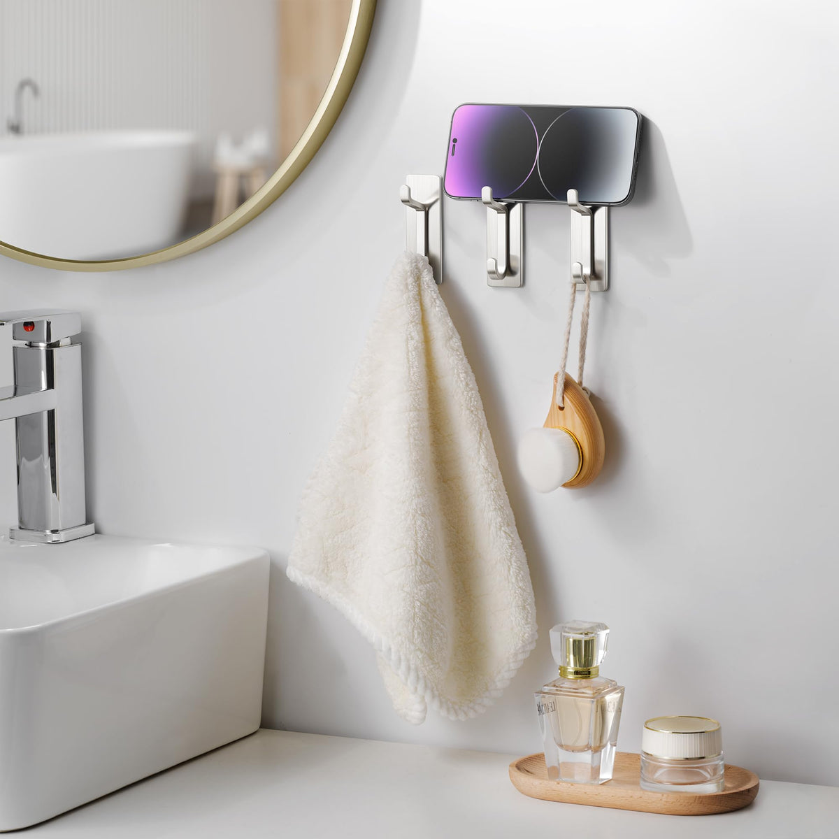 Pickpiff versatile wall hooks for umbrellas, towels, robes, and hats