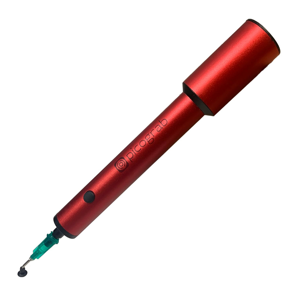 Picograb rechargeable ESD vacuum tool ready for precise IC placement on dense PCBs.