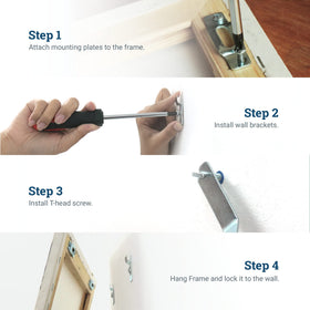 Picture Hang Solutions earthquake proof art hangers keep frames steady during tremors