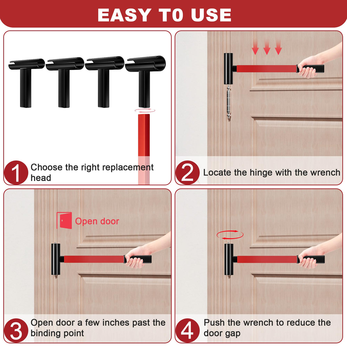 Picura hinge adjuster in use shows smooth rotation.