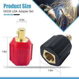 Pidnsrozo 05335 Dinse-to-LC40 adapter for cross-brand compatibility in welding rigs