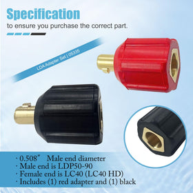 Pidnsrozo 05335 black welding adapter for secure negative connections in heavy-duty work