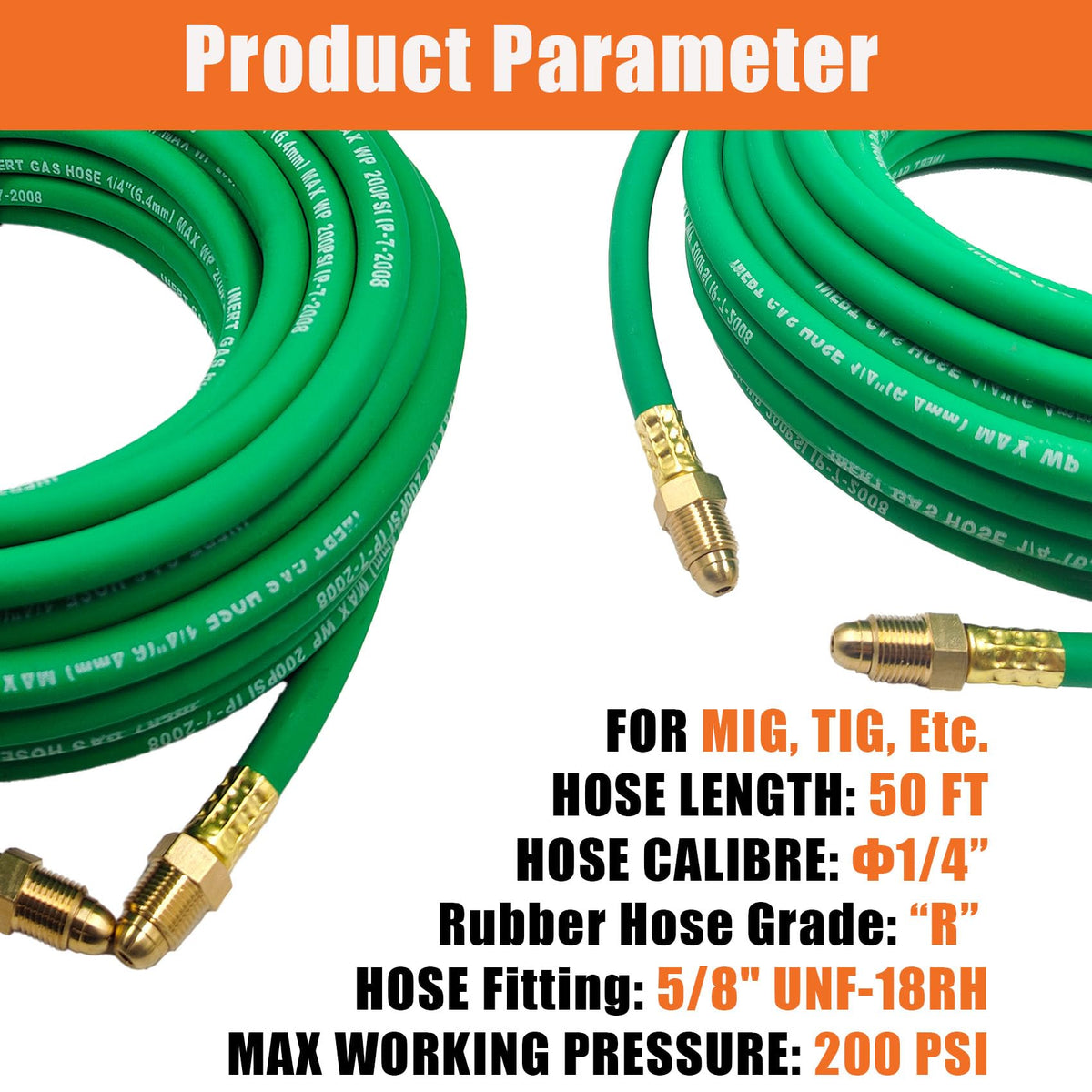 Pidnsrozo argon hose extended length enabling flexible shop workflows