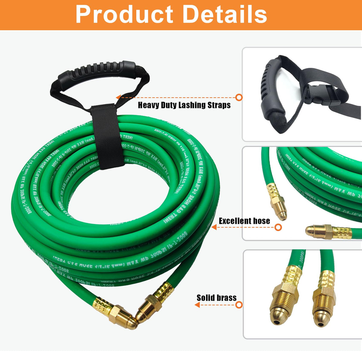 Pidnsrozo argon hose three-layer design with protective outer layer