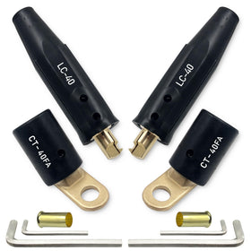 Pidnsrozo LC-40 quick connector demonstrates fast, secure welding cable connections.
