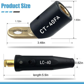 Pidnsrozo 50-70 mm² cable compatibility for 1/0 and 2/0 sizes.
