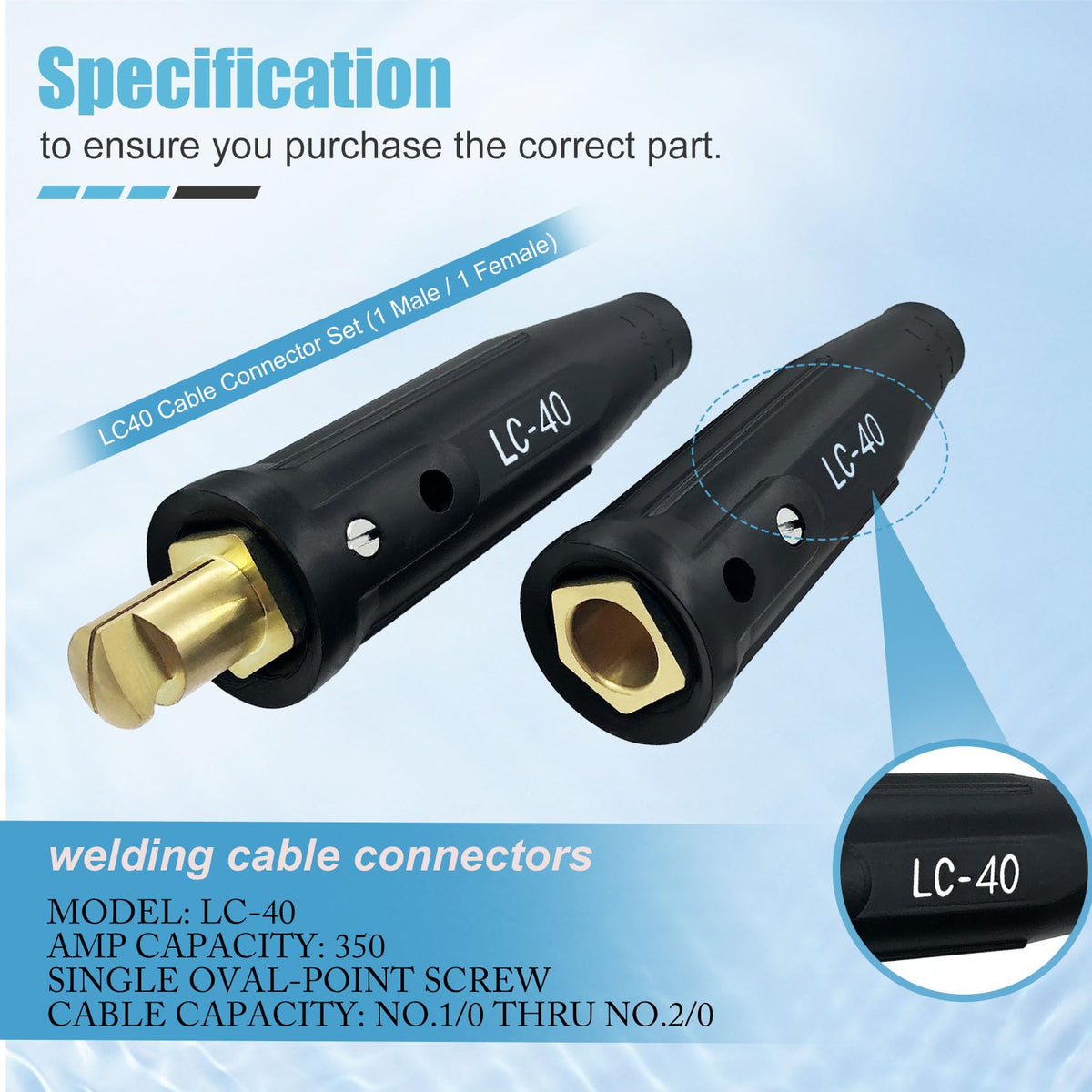 Pidnsrozo welding leads connectors with robust brass housing for durability.
