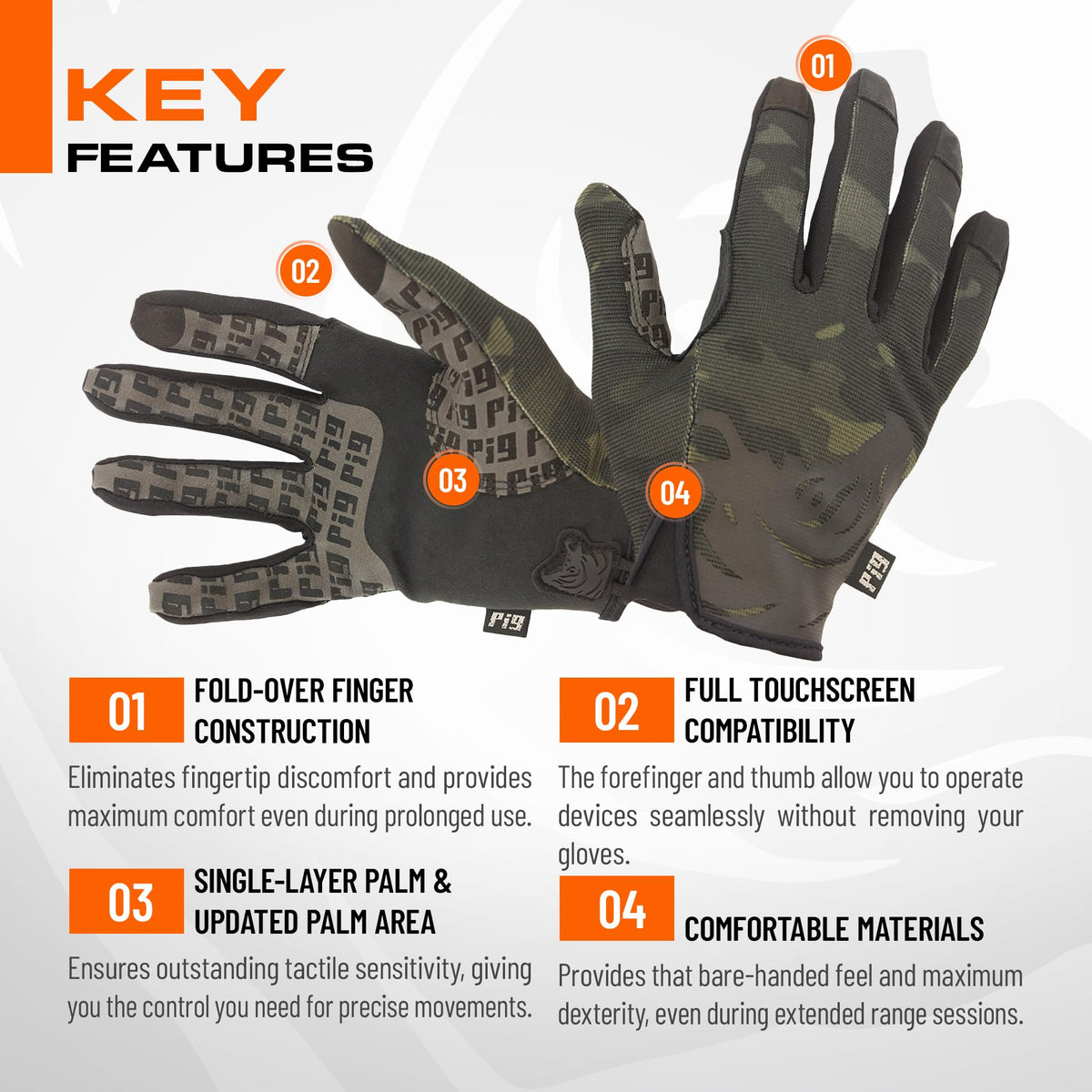 PIG Delta Utility Gloves enable quick don and doff with secure closure.