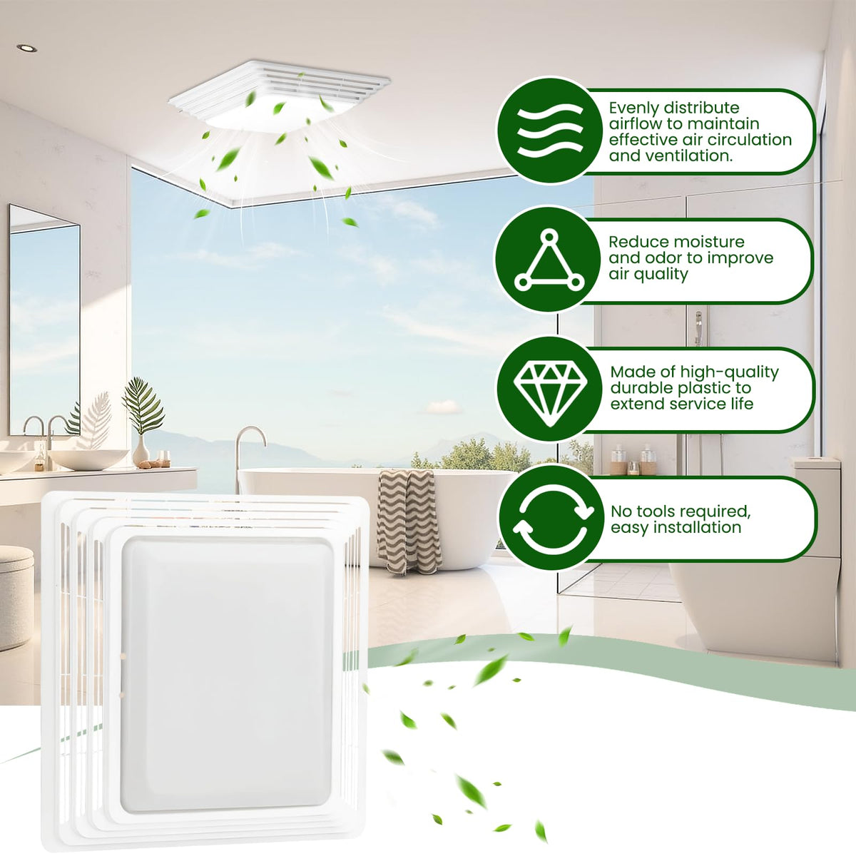 PIHIL S97014094 moisture proof plastic showing bathroom resilience