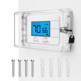 Pihode thermostat lock box front view protects display and controls