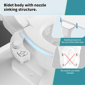 PIKETS chrome finish bidet attachment adds a durable, clean look.