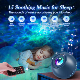 PIKOY Galaxy Projector 15-color palette for mood lighting customization.