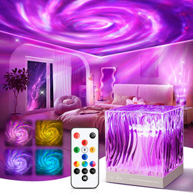 PIKOY Galaxy Projector creates immersive ceiling spiral galaxy for bedtime.