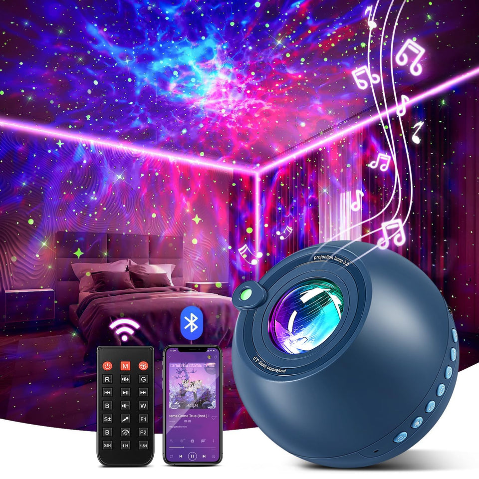 PIKOY Galaxy Projector ceiling starry sky for immersive bedtime ambiance.