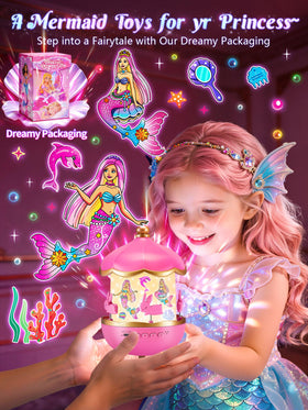 PIKOY mermaid night-light with remote for effortless bedtime setup