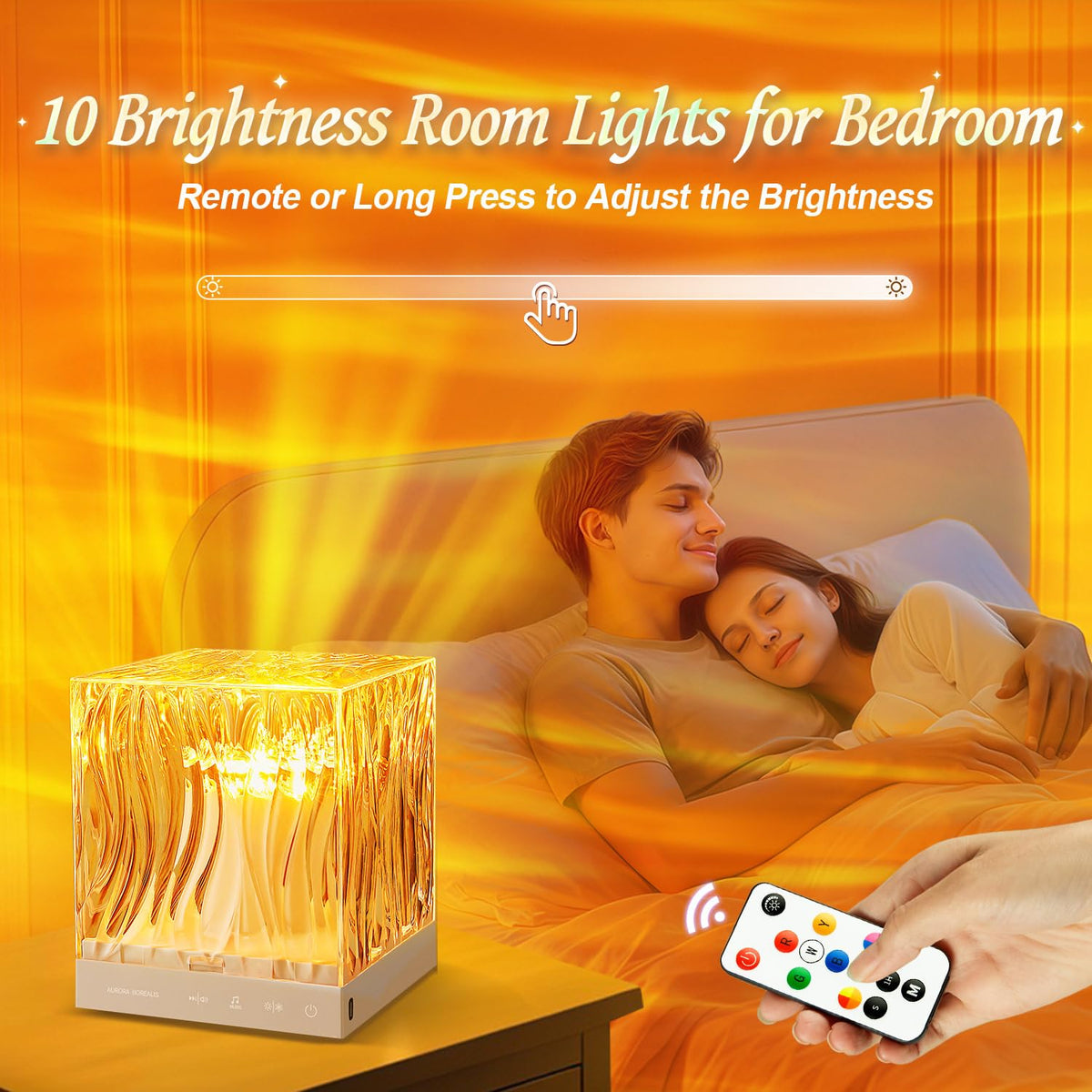 PIKOY Northern Lights Projector offers dimmable brightness for cozy nights.