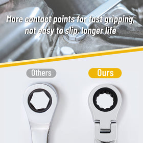 Pilida flex head ratcheting wrench for flexible angles
