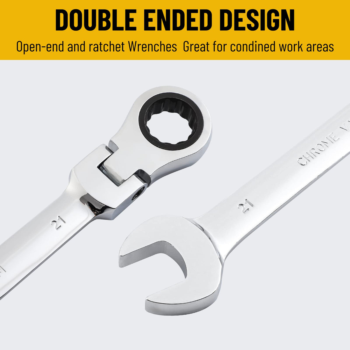 Pilida open-end and ratchet combo for tight spaces