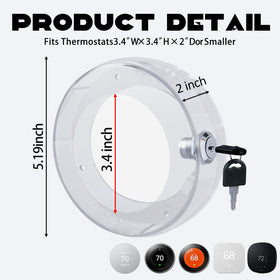 PILISPARK clear thermostat cover preserves visibility while guarding settings