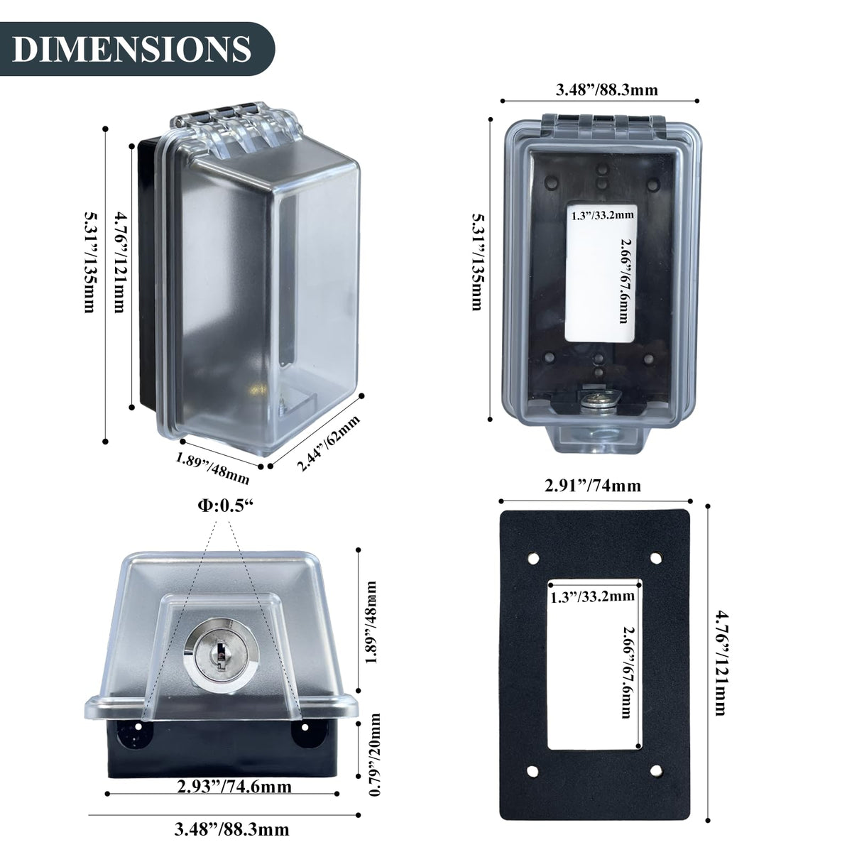 PILISPARK bottom-entry holes and wire exits for cords