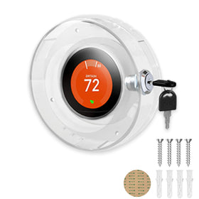 PILISPARK round thermostat lock case provides tamper protection for Nest and similar models