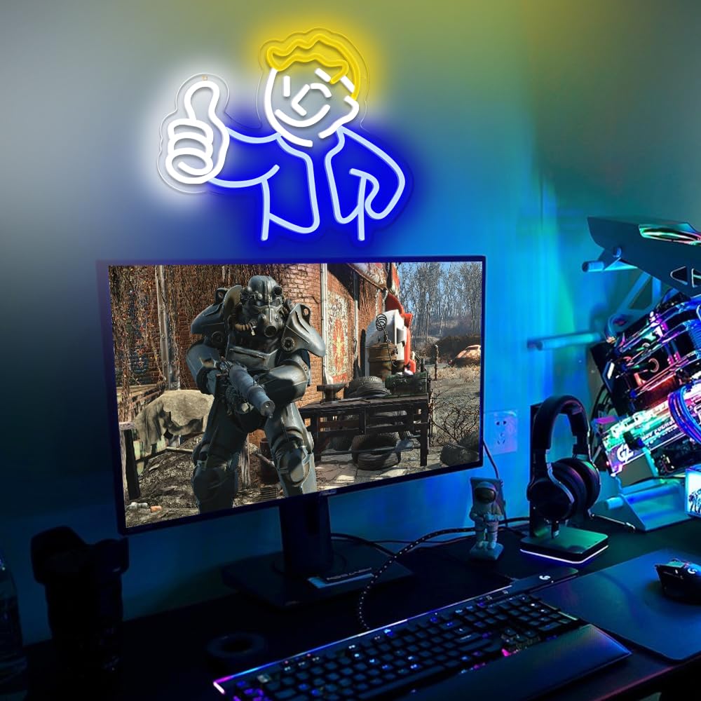 PILOYINDE neon-sign-wall-light brightens game room