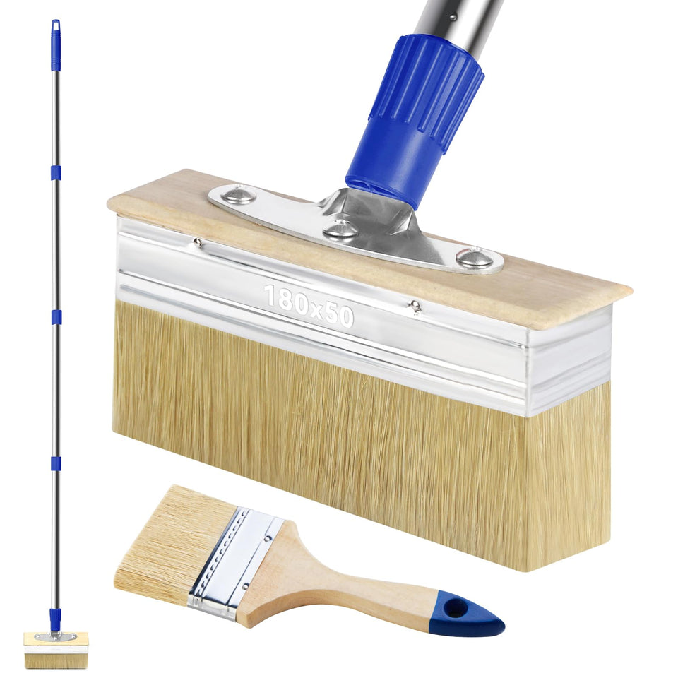 PIMEKOY 7-inch deck stain brush kit for fast, even coating on large surfaces.