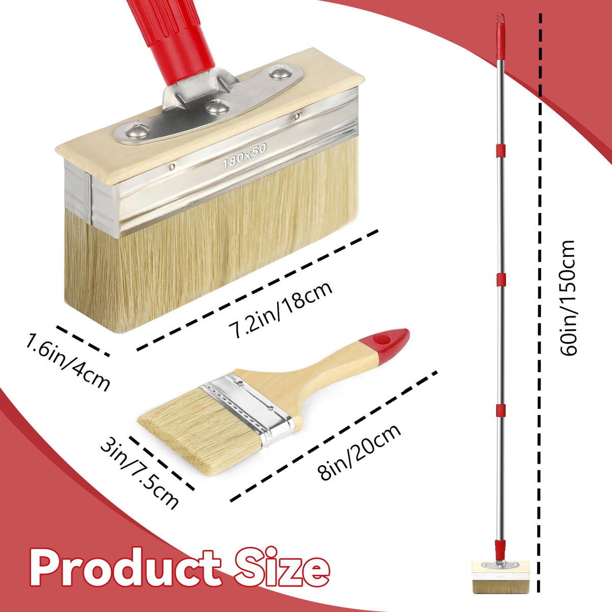 PIMEKOY premium synthetic bristles for better paint pickup and release.