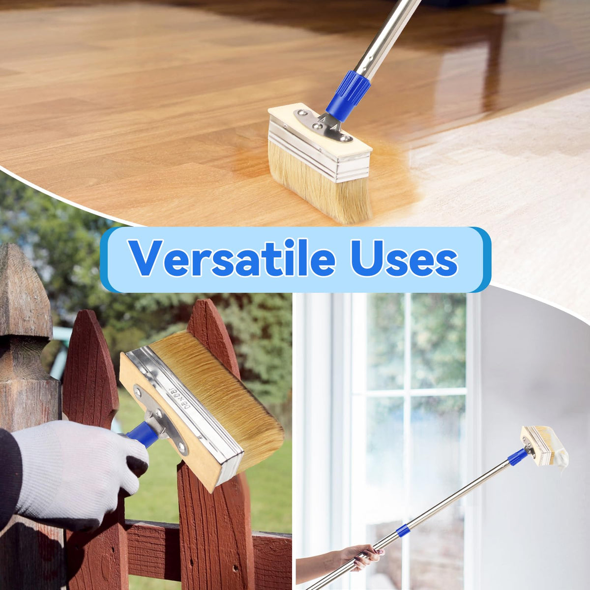PIMEKOY brush delivers a uniform finish across decks and fences.