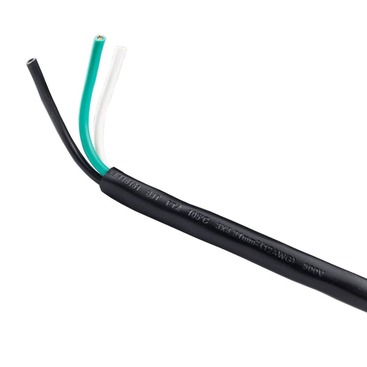 PINFOX black insulated 12ga cord ready for heavy duty use