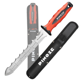 PINOZE 8-inch insulation knife blade for precise foam and rockwool cuts with a sturdy stainless edge.