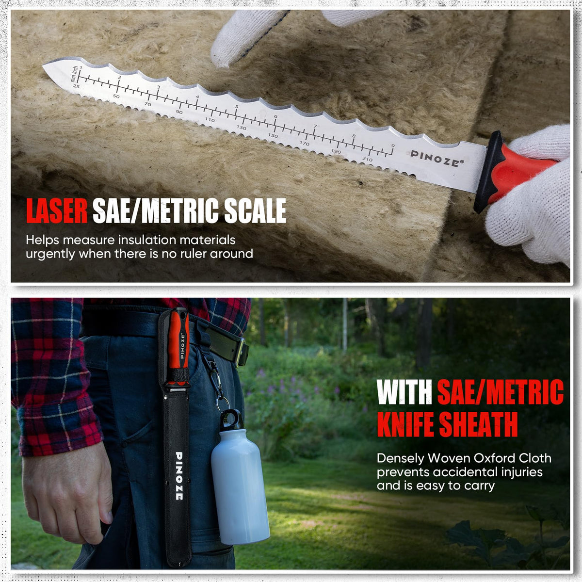 PINOZE foam-cutting knife suitable for insulation projects and DIY tasks