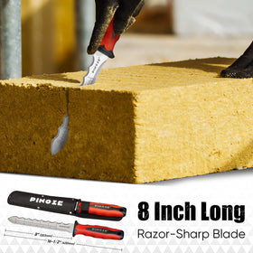 PINOZE insulation knife with laser scale guides accurate depth and length for clean cuts.