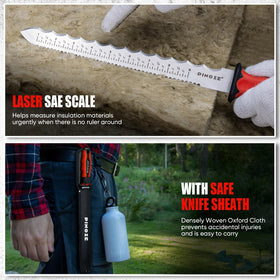 PINOZE insulation knife with long tang for blade stability