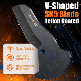 PINOZE PVC pipe cutter ratchet mechanism delivers powerful bite with minimal effort.