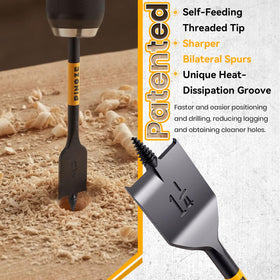 PINOZE six-inch quick-load extension enables reaching deep or narrow spaces.
