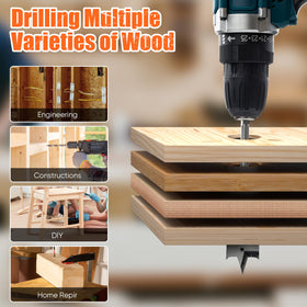 PINOZE drill sizes 1/4 to 1/2 inch cover common holes
