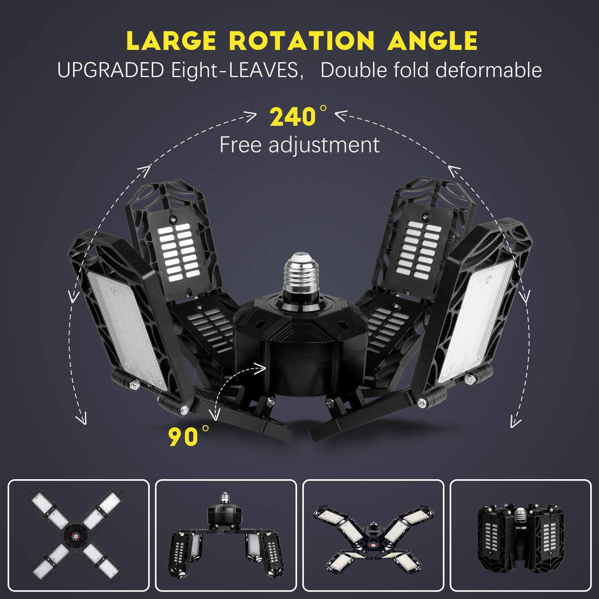 Pinsai E26/E27 base enables simple ceiling installation without tools.