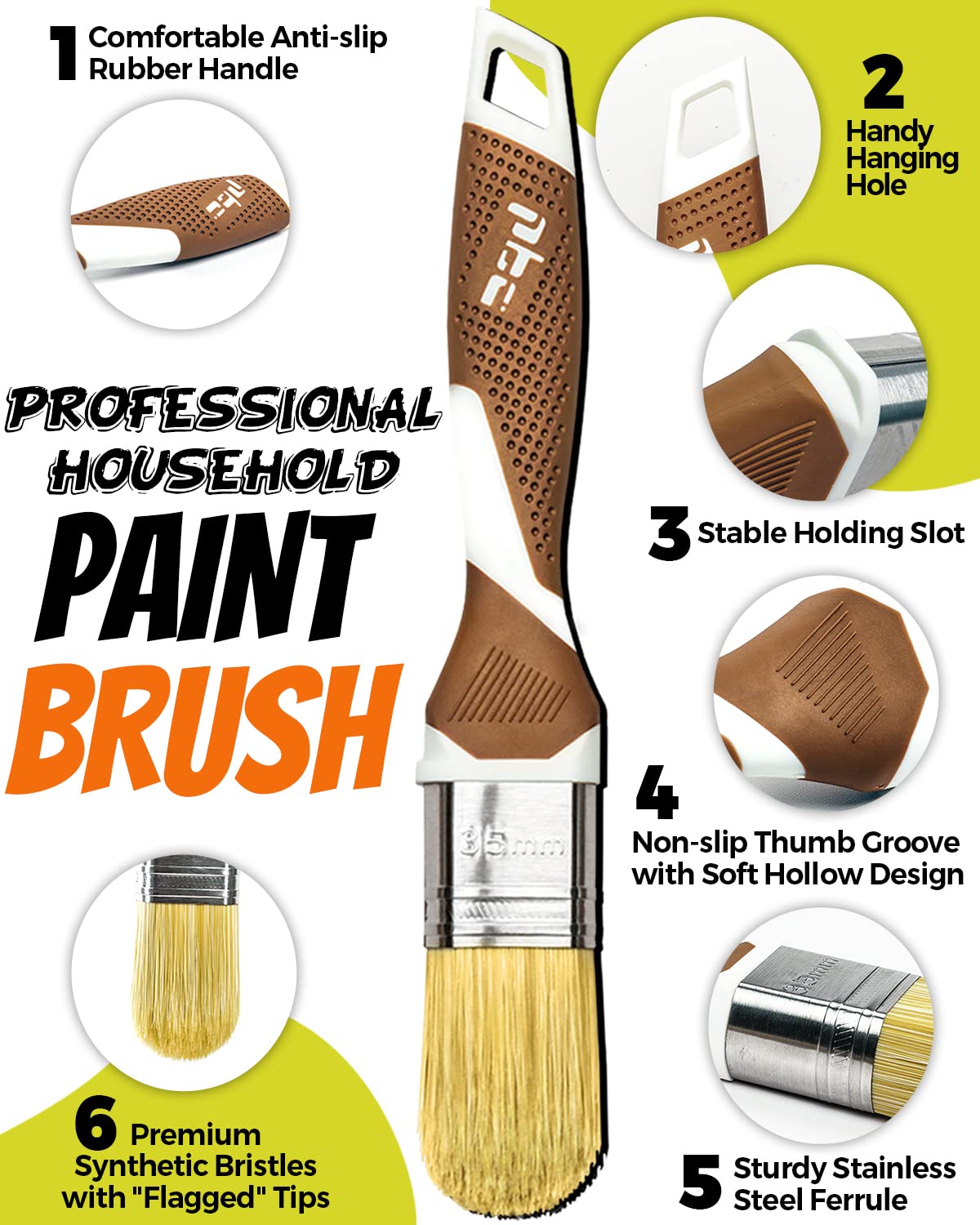 PinStone 1.5-inch flat brush with thicker bristles for faster coverage.