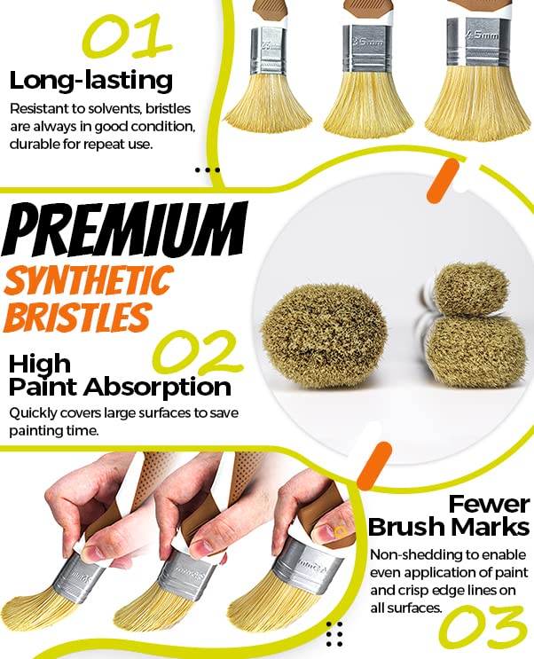 PinStone 2-inch flat brush for larger surfaces and smooth finish.