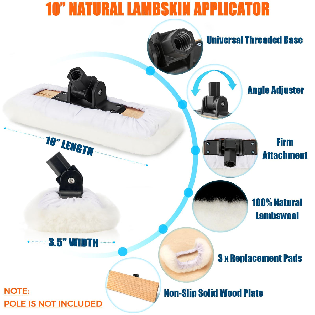 PinStone adjustable head 0-180 deg enables precise staining in corners.
