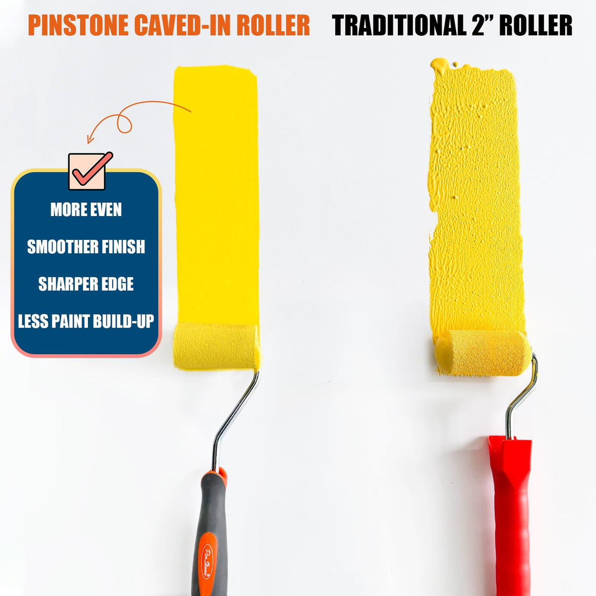 PinStone comfort-grip frame paired with 2-inch rollers.