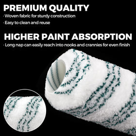 PinStone microfiber roller covers absorb and release paint evenly for a clean finish.