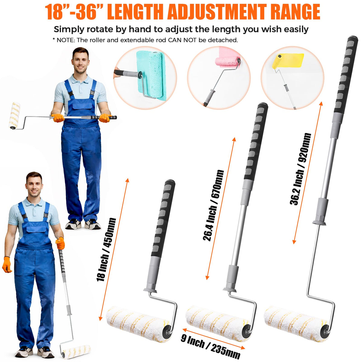 Five microfiber roller covers provide smooth, even coating